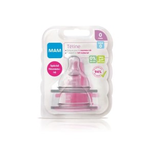 MAM Accessoires pour Biberons Tétine Silicone Nouveau Né Débit 0 Extra Lent 2 unités