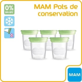 MAM Allaitement Pot de Conservation 120ml Lot de 5