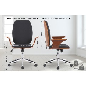 Chaise de bureau Burbank Tissu