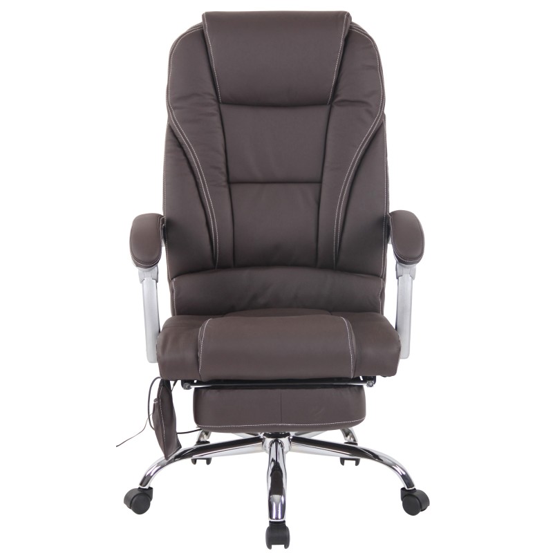 Chaise de bureau Pacific Echtleder avec fonction massage