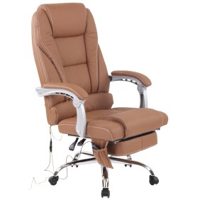 Chaise de bureau Pacific Echtleder avec fonction massage