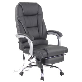 Chaise de bureau Pacific Echtleder avec fonction massage