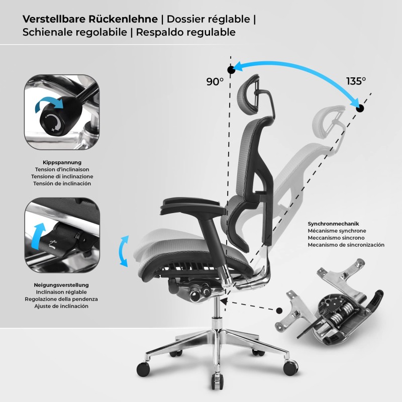 Chaise de bureau Spokane Ergonomic