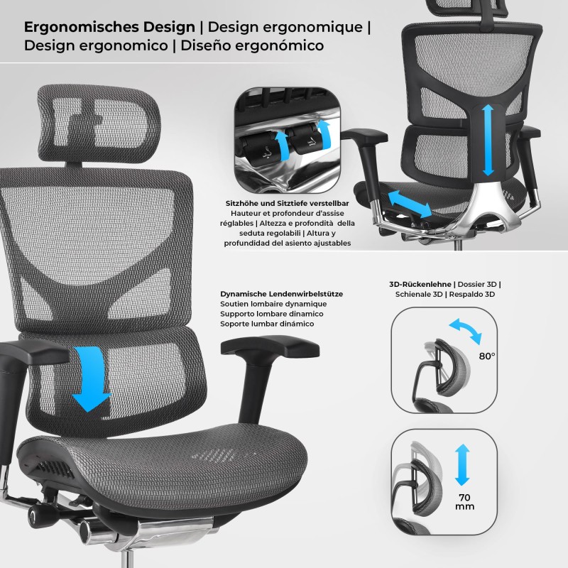 Chaise de bureau Spokane Ergonomic