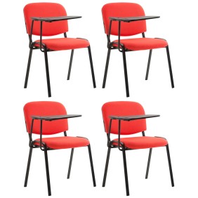 Lot de 4 chaises Ken avec table pliante Tissu