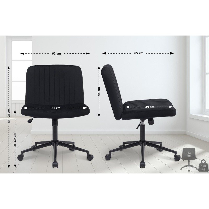 Chaise de bureau Kingman Samt