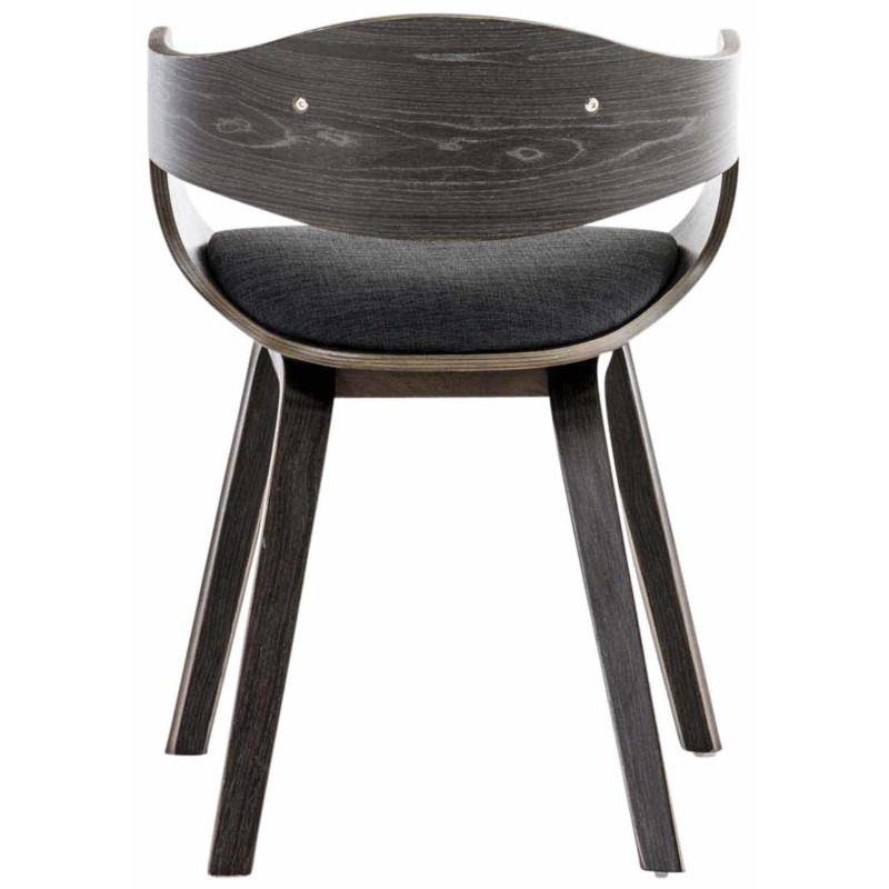 Lot de 2 chaises Kingston en tissu gris/gris foncé