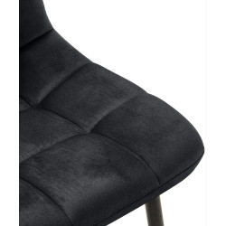 Lot de 4 chaises de salle à manger Antibes noires