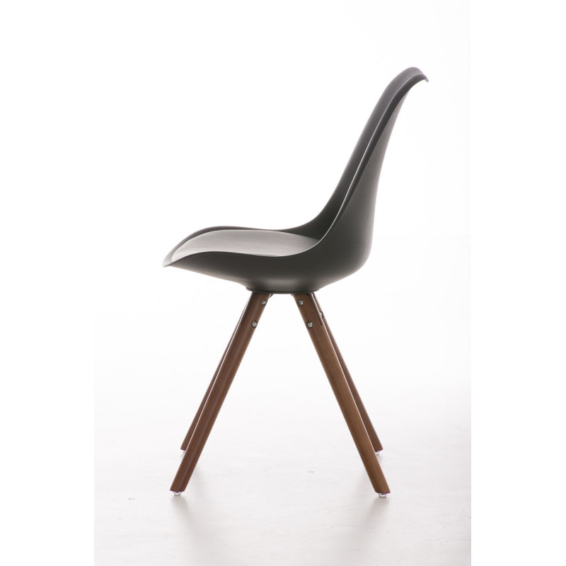 Chaise ronde Pegleg en noyer