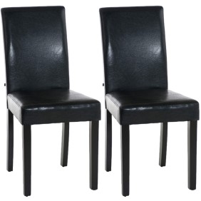 Lot de 2 chaises de salle à manger Ina noir