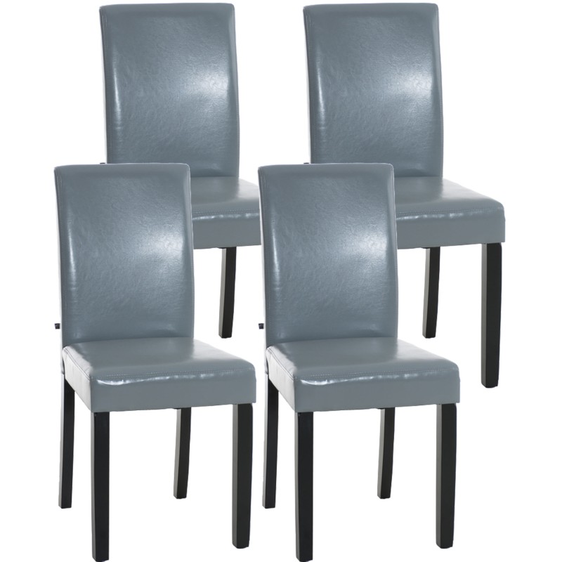 Lot de 4 chaises de salle à manger Ina noires