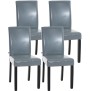 Lot de 4 chaises de salle à manger Ina noires