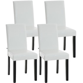 Lot de 4 chaises de salle à manger Ina noires