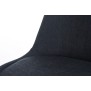 Chaise Pegleg tissu rond noir