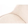 Chaise Pegleg tissu Carré naturel