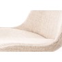 Chaise Pegleg tissu Carré naturel