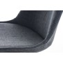 Chaise Pegleg tissu Carré noir