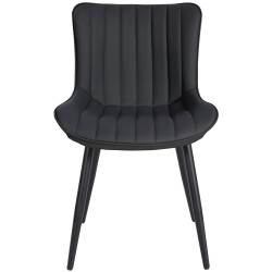 Chaise Largo, simili cuir noir