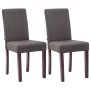 Lot de 2 chaises de salle à manger Ina tissu cappuccino