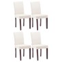 Lot de 4 chaises de salle à manger Ina tissu cappuccino