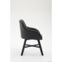 Chaise visiteur Kepler simili cuir noir