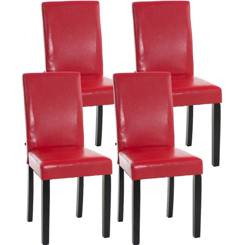 Lot de 4 chaises de salle à manger Ina noires