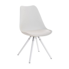 Chaise ronde Pegleg blanche