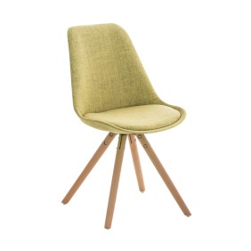 Chaise Pegleg tissu rond naturel