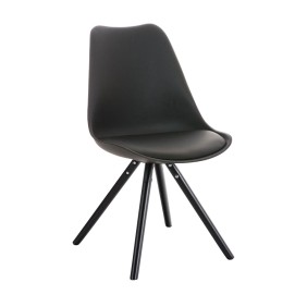 Chaise ronde Pegleg noire