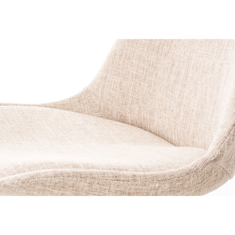 Chaise Pegleg tissu Carré naturel