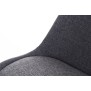 Chaise Pegleg tissu Carré noir