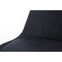 Chaise Pegleg tissu Carré noir