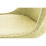 Chaise Pegleg tissu Carré blanc