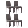 Lot de 4 chaises de salle à manger Ina tissu cappuccino