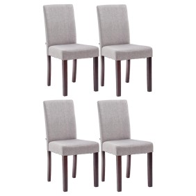 Lot de 4 chaises de salle à manger Ina tissu cappuccino