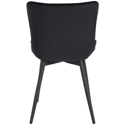 Fauteuil Largo, velours, noir