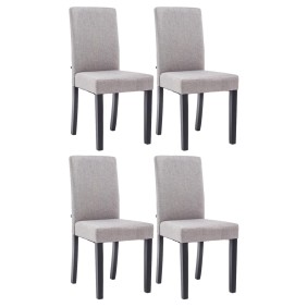 Lot de 4 chaises de salle à manger Ina tissu noir