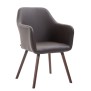 Chaise Picard V2 simili cuir noyer