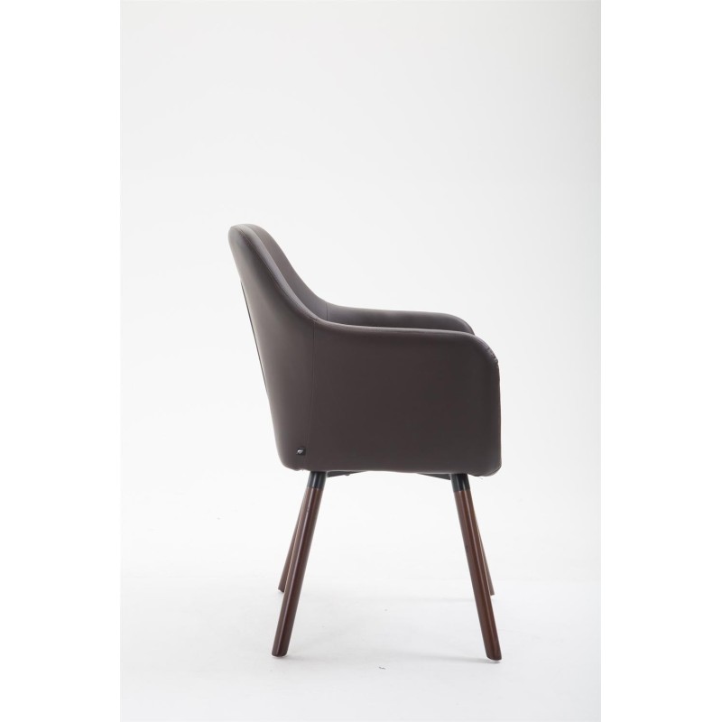 Chaise Picard V2 simili cuir noyer