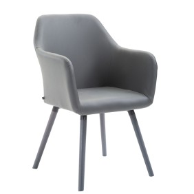 Chaise Picard V2 simili cuir gris