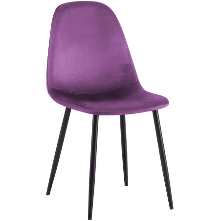 Chaise de salle à manger Napier en velours violet