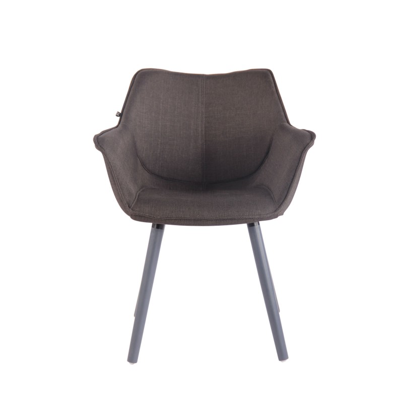 Chaise de salle à manger Zack V2 en tissu gris