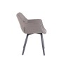 Chaise de salle à manger Zack V2 en tissu gris