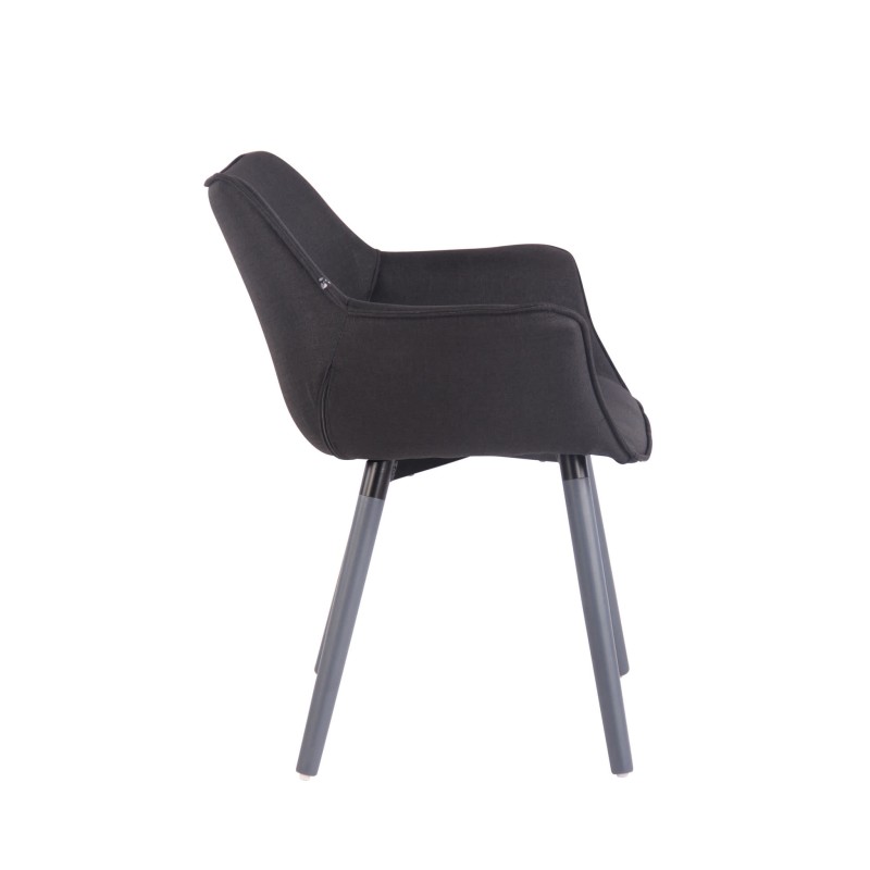 Chaise de salle à manger Zack V2 en tissu gris