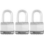 Cadenas Haute Sécurité - MASTER LOCK - M115EURTRILF - A Clé - Acier Laminé Recouvert - Extérieur - Anti-rouille - Anse M - Pack 