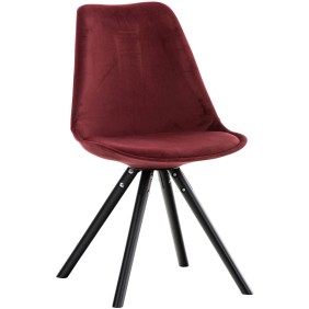 Chaise ronde Pegleg en velours noir