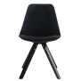 Chaise carrée en velours Pegleg noir