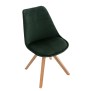 Chaise Pegleg Velours Carrée noyer