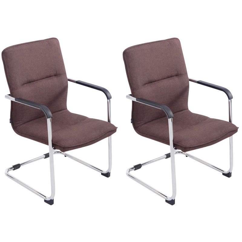 Lot de 2 chaises visiteur Seattle tissu