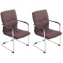 Lot de 2 chaises visiteur Seattle tissu